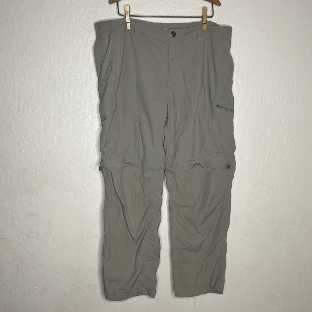 Columbia Tan Beige Hiking Convertible Omni-shade Shorts Pants Mens 42x30
